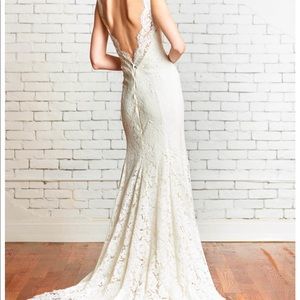 Beautiful lace Adria Gown gown by NYC designer.